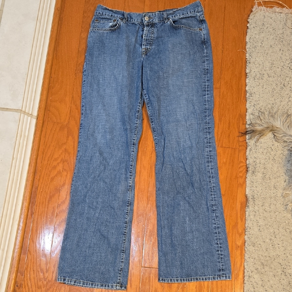 Lucky Brand Blue Straight Leg Dungarees Jeans Size 12